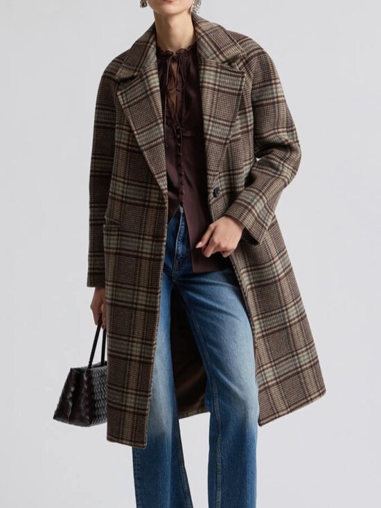 Avec Les Filles Jackets & Blazers - NWT $288 Avec Les Filles plaid Walker Long Coat